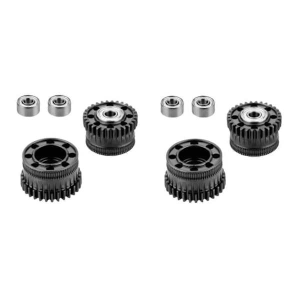 2 Set EXtruder Gear Kit för K2 Plus Helt Metall Filament Drivväxel Nickelpläterad Beläggning Hög Hårdhet W