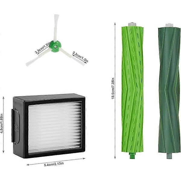 Reservedeler Kompatible for Combo J7+/Plus Kun 1 Sett med Multi-Overflate Gummibørster