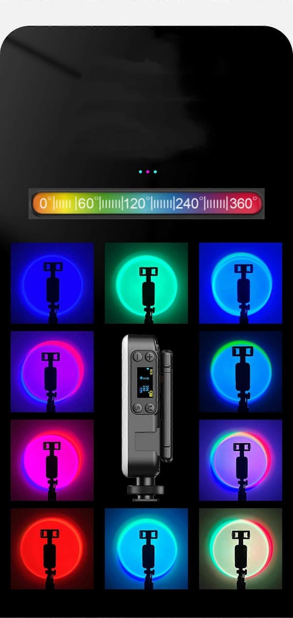 Rgb Led Fyldlys Mini Bærbart Multifunktionelt Kamera Fyldlys