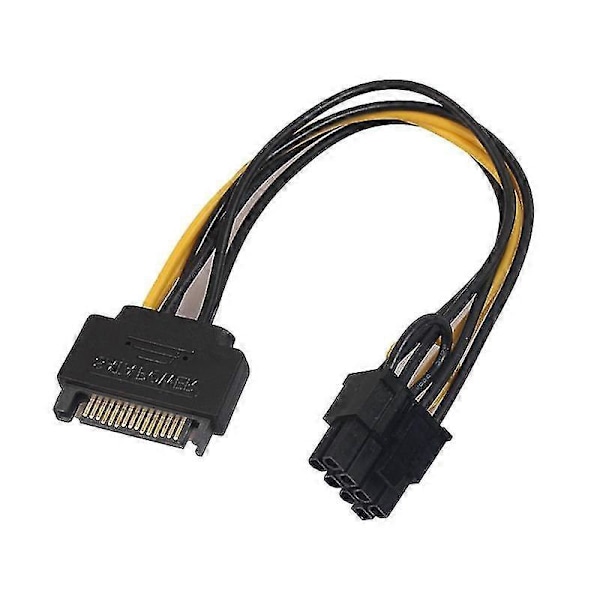 SATA 15-nastainen uros - 8-nastainen 6+2 PCI-Express PCIe -näytönohjaimen virta