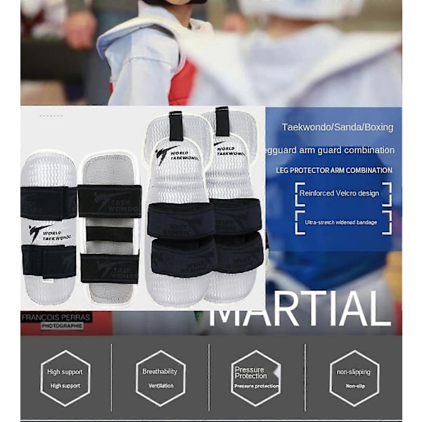 Taekwondo Säärisuojat Kyynärvarsisuojat, WT MMA Kamppailulajit Potkunyrkkeily Karate Sparraus Muay Thai Harjoittelu Ottelu Kuntosali Koulu Akatemia Miehille W