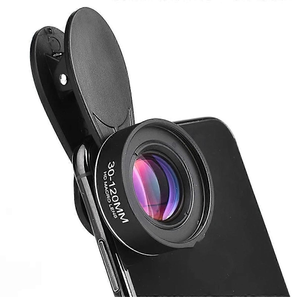 Telefonkameralinse 30-120mm Makrolinse Lang Distanse 4K HD Mobiltelefon Tilbehør Detaljfotografering