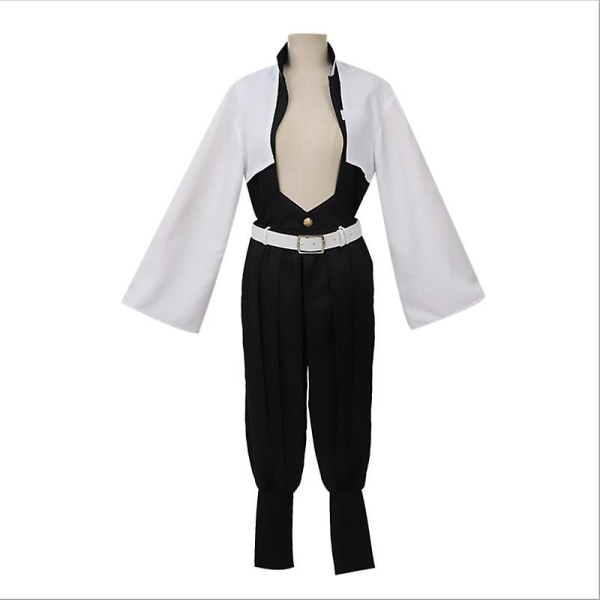 Anime Demon Slayer Cosplay Costume Kimetsu No Yaiba Sanemi Shinazugawa Cosplay Kisatsutai Team Uniform Klær Sett Og parykk S