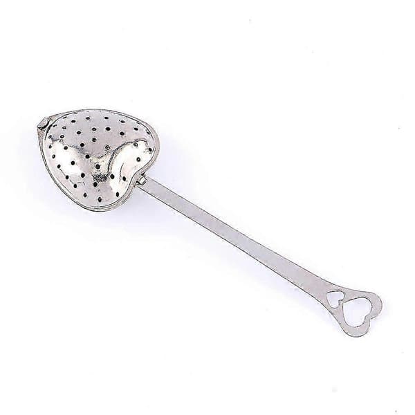 Hjerteformet te-infuser i rustfritt stål med nyhetssil