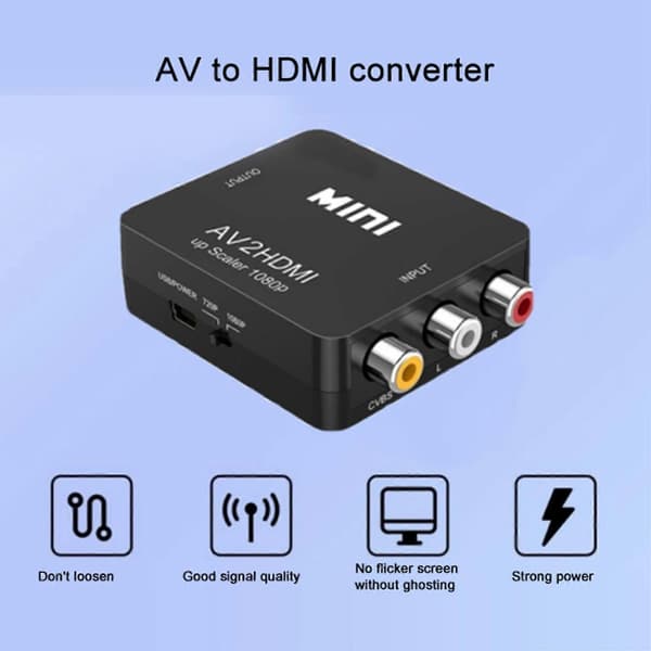 til AV til Konverter Adapter for TV/PC/ / STB/