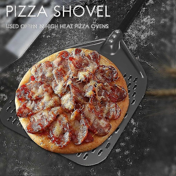 Perforerad Pizzaspade, 30 cm Rektangulär Pizzaspade Vändbar Pizzaspade Pizzaskovel För Bakning Ho