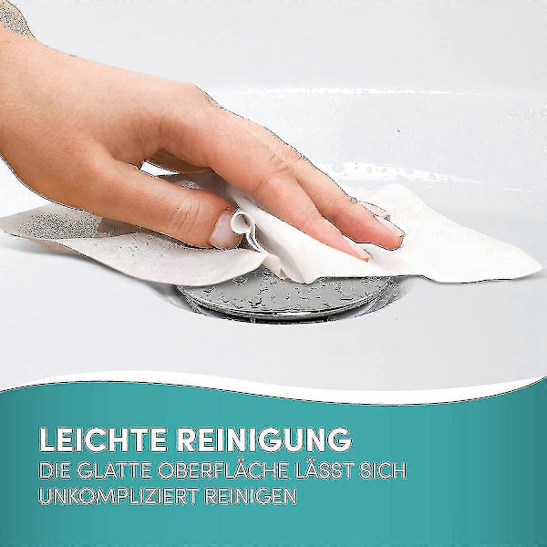 Badekarplugg med universell passform - Rustsikker badekarplugg med dobbel forsegling - Badekarplugg for ethvert standard badekar i krom
