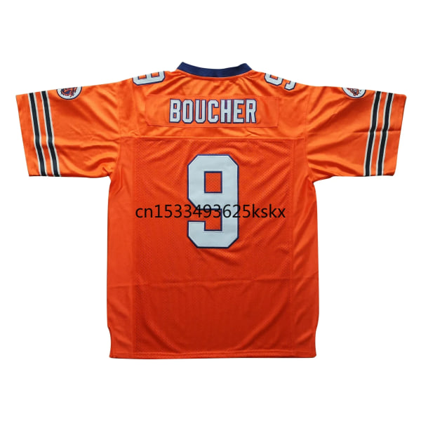 Bobby Boucher Jersey 9 The Waterboy 50-årsjubileum Movie Mud Dogs Bourbon Bowl Fotbollströja S-3XL Orange Black XL