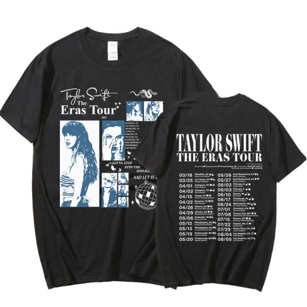 Musta Multi-Style Taylor Swift Fan T-paita Tryckt T-paita Skjorta Pullover Vuxen Collection Taylor Swift T-paita saatavana eri tyyleinä style 7 L