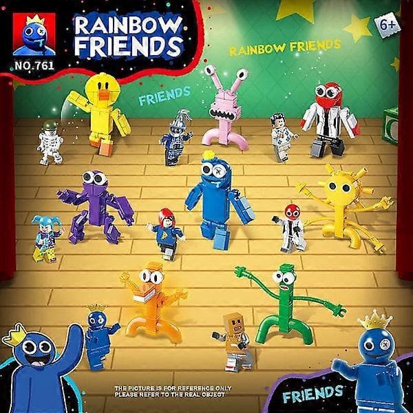 8 stk. Roblos Rainbow Friends Doors, Byggeklodser Figurer Samlemodel Børnelegetøj