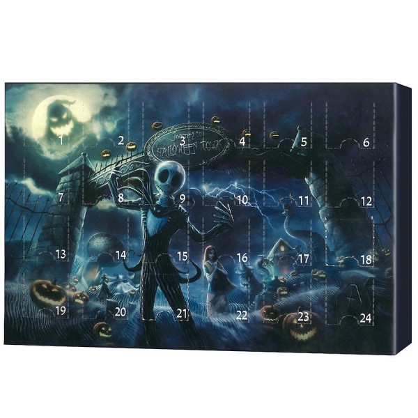 Adventskalender 2023 Hot Selling 24 Gothic Horror Atmosphere Calendar Blind Box Halloween Advent Countdown Kalender Blind Box style 7