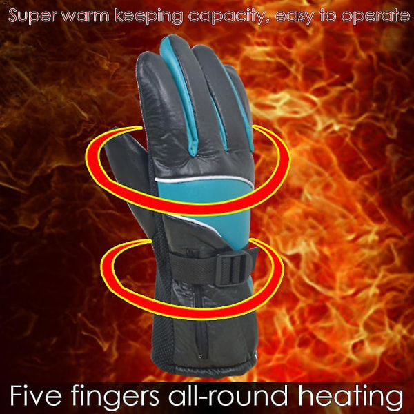 12 V vinter usb håndvarmer elektriske termiske handsker Vandtætte opvarmede handsker Batteridrevet til motorcykel skihandsker B