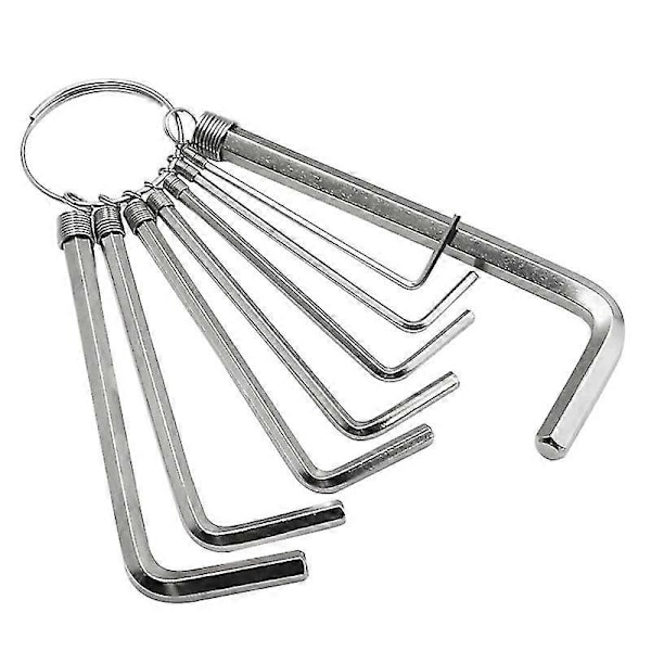 8 kpl Kuusiokoloavainsarja Koot 1,5 mm 2 mm 2,5 mm 3 mm 3,5 mm 4 mm 5 mm 6 mm DIY Käsityökalut Galvanoitu teräs