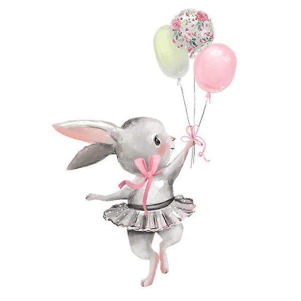 Et sæt Bunny Balloner Vægklistermærker Vægdekoration
