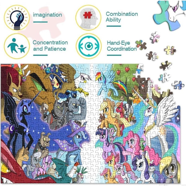 Puslespil til voksne My Little Pony Puslespil Uddannelses Spil Boligindretning Puslespil./Animation : My Little Pony