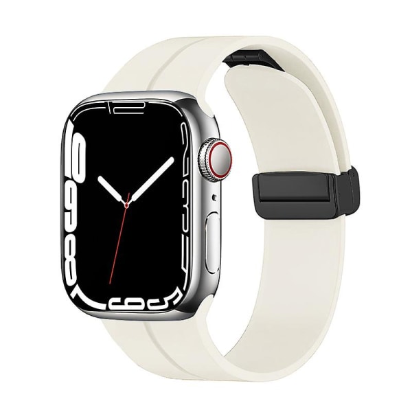 Magnetisk rem til Apple Watch Ultra Band 49 mm 45 mm 41 mm 44 mm 40 mm 42 mm 38 mm Silikone Correa armbånd Iwatch Series 8 Se 7 6 5 4 starlight 42mm 44mm 45mm 49mm