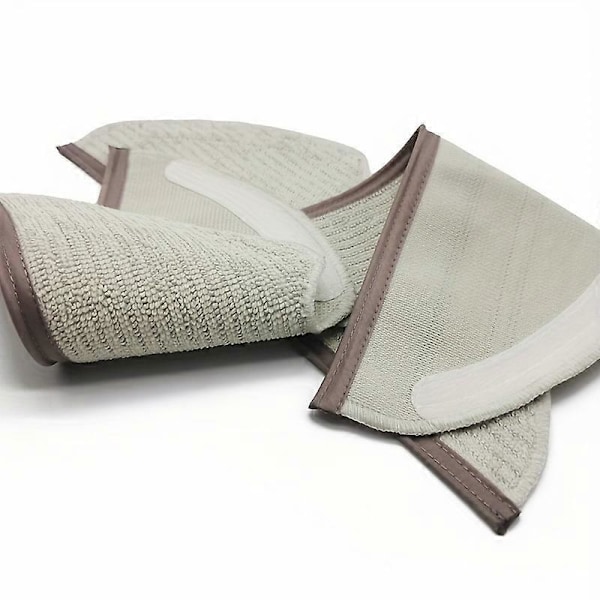 Ny stil 4 st Uppgraderade moppdukar i full mikrofiber, Passar Roborock S6, S6 Pure, E4, S6 MaxV, S5 Max, S5, E35 och E2 Robotdammsugare Ersättningsdel