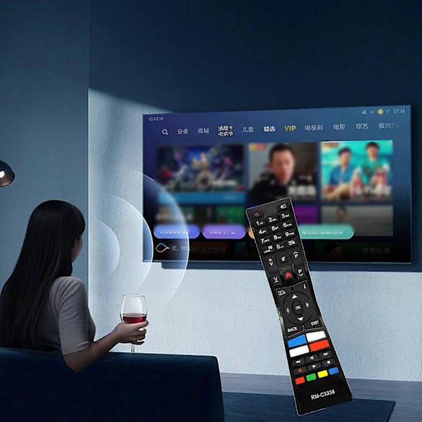 Fjernkontroll for TV, erstatning TV-fjernkontroll RM-C3338 for LT24C680