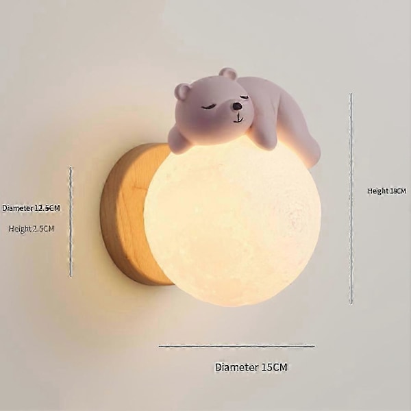 Dimbar Kablet Moderne LED Vegglampe Barnerom Veggmontert Lampe for Stue Gang Res
