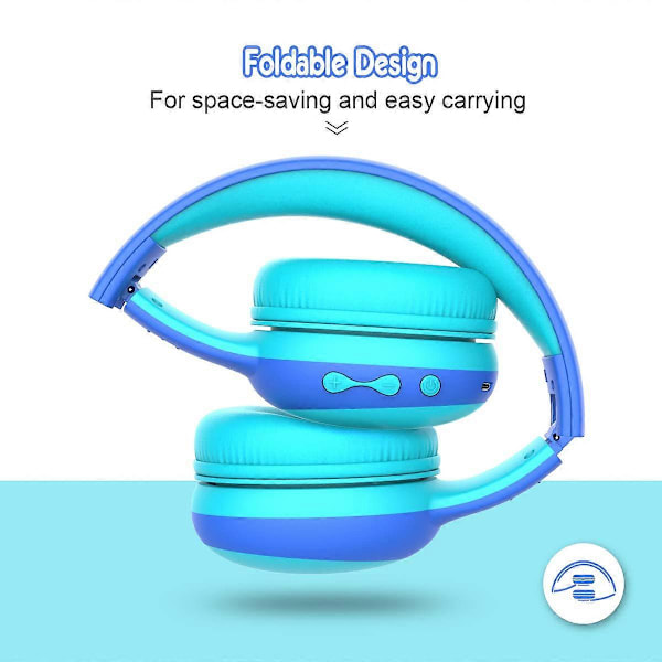 gorsun Bluetooth -lasten kuulokkeet mikrofonilla, langattomat lasten kuulokkeet 85 dB:n äänenvoimakkuuden rajoituksella ja kuulosuojaimilla, stereo