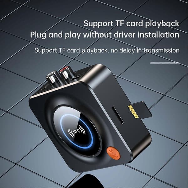 Bluetooth 5.1 Sändare Mottagare Adapter Ljud 3 I 1 Bluetooth Adapter Hifi Stereo, stöder NFC-anslutning