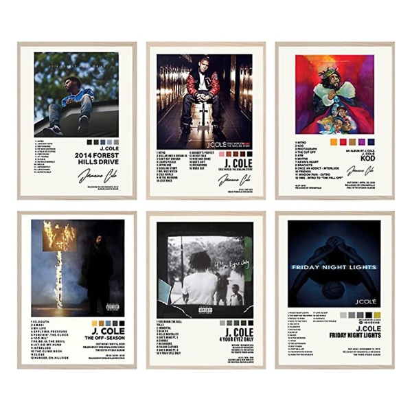 J. Cole Affisch Album Affisch Musik Album Sångare Affisch För Fans Rum Estetisk Canvas Väggkonst Sovrumsinredning