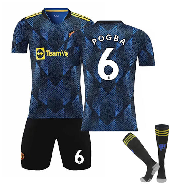 21-22 Manchester United 2. Royal Blue Red Devils nro 7 Ronaldo nro 10 Rashford nro 18 nro 6 Pogba jalkapallopuku NO.6 POGBA XS
