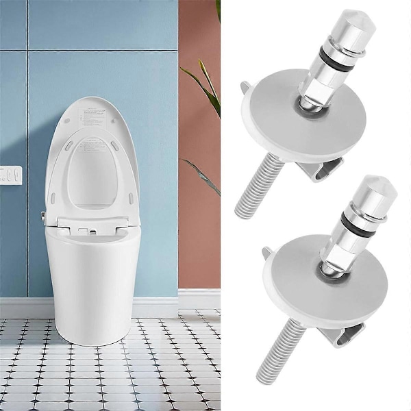 1 par toiletsæde fastgørelseshængselsæt M6 X 71,5 mm rustfrit stål toiletlåg hængsel fastgørelsesbeslag C0102G kompatibel