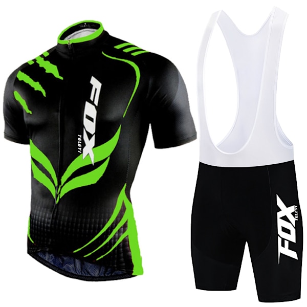 fox teleyi Cykeltröja Set Herr Sommar Utomhus Cykelkläder Snabbtorka Cykelkläder Andas MTB Cykeldräkt 5 S
