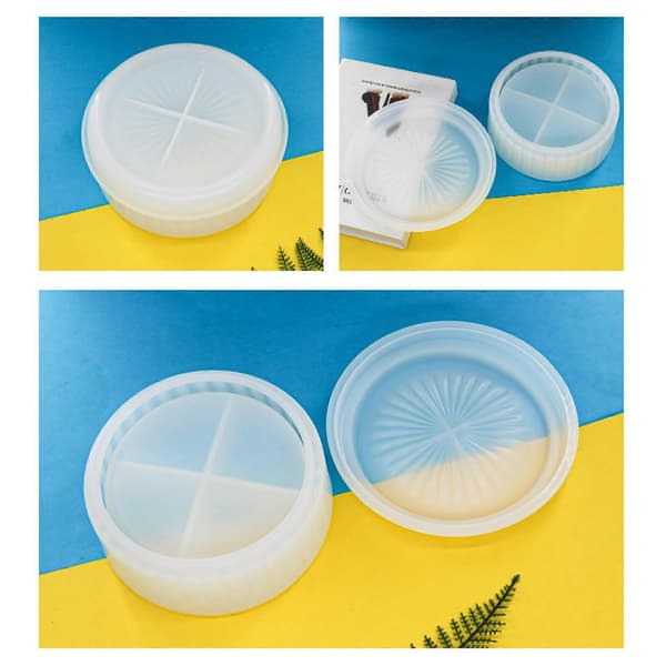 Stabelbare Runde Bakkeforme Krukke Epoxy Støbeform til DIY Smykkebeholder