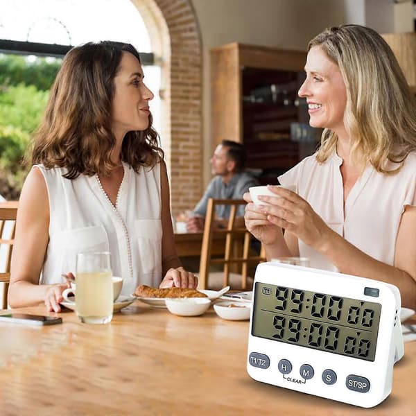Dobbelt Digital Timer, Køkken Timer Til Madlavning Nedtællingstimere