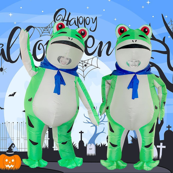 Oppblåsbar froskekostyme, voksen oppblåsbar kostyme frosk Halloween kostymer Full Body Blow Up Cosplay kostymedrakt For menn Kvinner Funny Fancy Dress Party 130 145