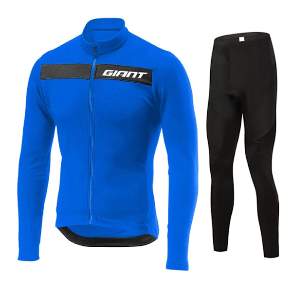 GIANT 2023 pitkähihainen pyöräilypaita set lappuhousut Ropa Ciclismo polkupyörän vaatteet MTB pyöräpaita Syksyn asu Miesten vaatteet Blue 4XL