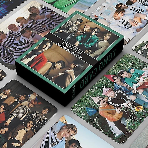 55 stk./kpop Enhypen Ggu Ggu Pakke Lomo Kort Nyt Fotoalbum Dimension : Dilemma Enhypen Fotokort Fans Samling Fotokort