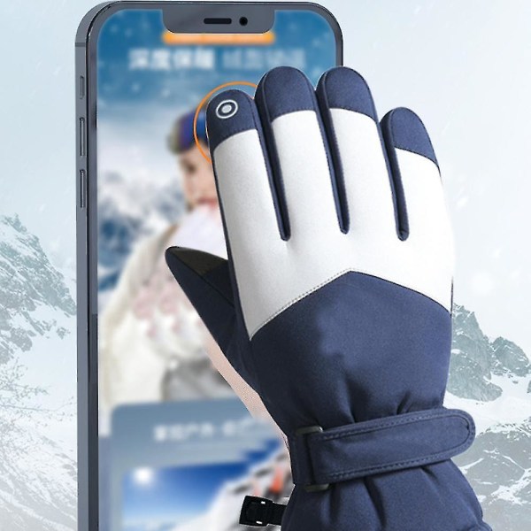 Ski Lumihanskat Talvi Kylmä Sää Tuulenpitävät Lämpimät Sukset SK15 navy blue (men)