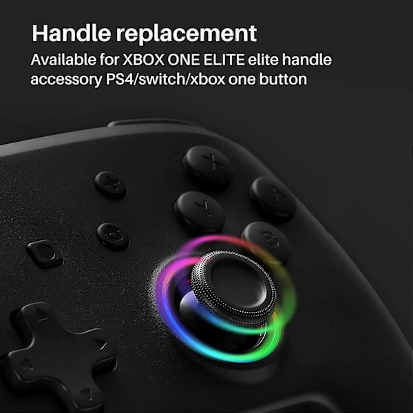 6 i 1 Udskiftelige Thumbstick Greb Reservedele til One Elite Controller - Sort