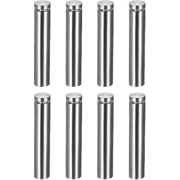 8 stk. 3/4 Dia x 4\" (19x100mm) Afstandsskruer Vægmonteringsskilteholdere Akrylglas Søm