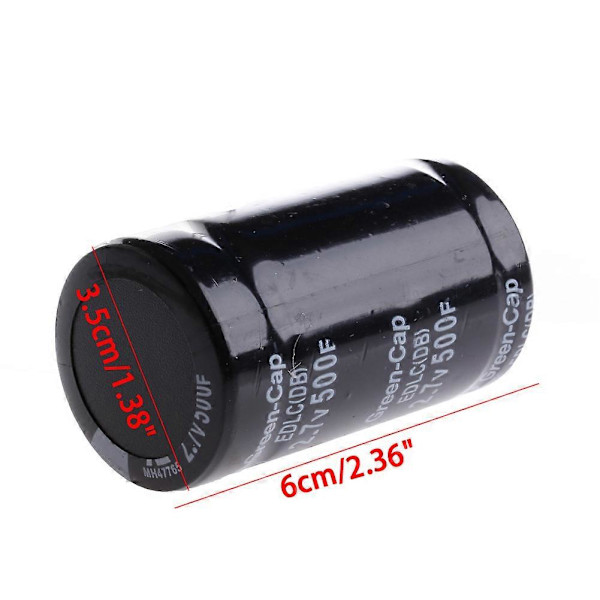 1 stk. Farad Kondensator 2.7V 500F 35*60MM Super Kondensator