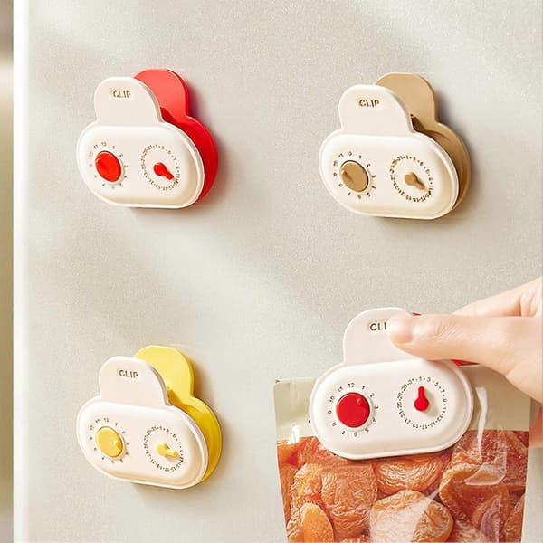 Søt kjøleskapsmagnet for snacks- og kaffepose 9pcs