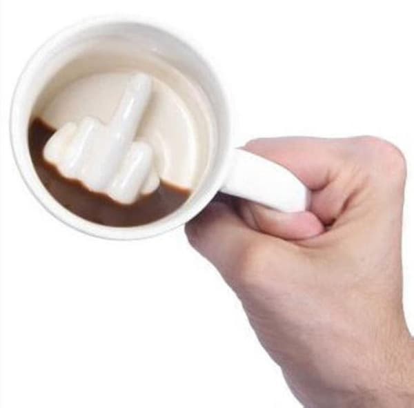 3D Mellanfinger Kaffe Koppar Special Rolig Te Koppar Keramik Koppar -