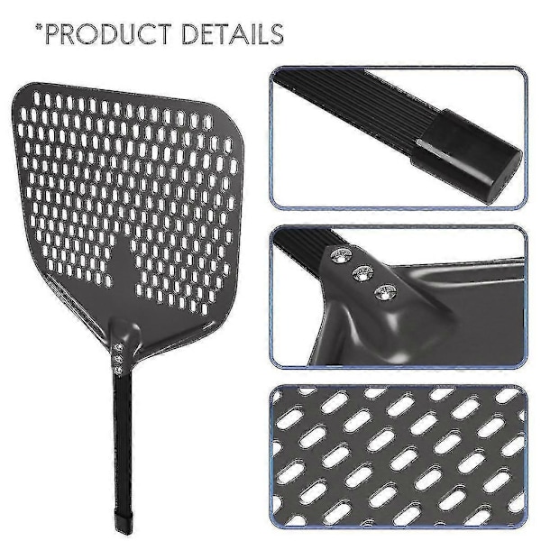 Perforerad Pizzaspade, 30 cm Rektangulär Pizzaspade Vändbar Pizzaspade Pizzaskovel För Bakning Ho