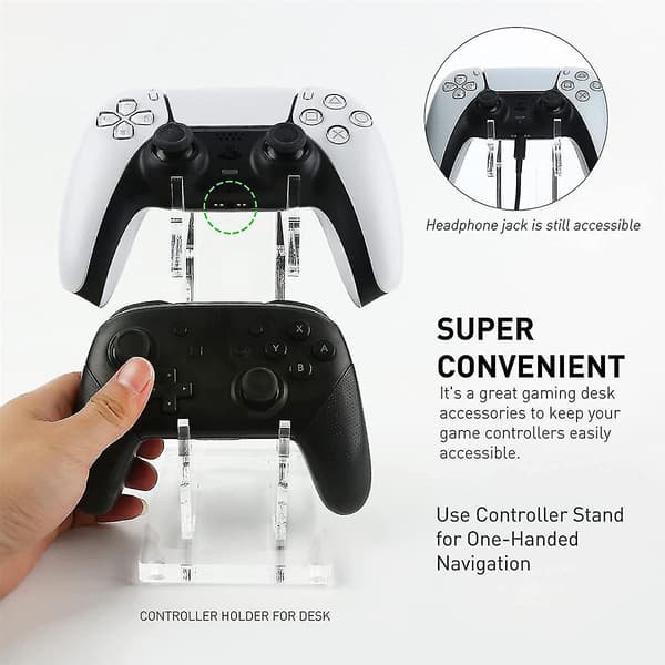 Dobbeltlags Spilcontroller Holder Akryl Gamepad Display Støtte Til Switch Pro/ / Joystick Stativ