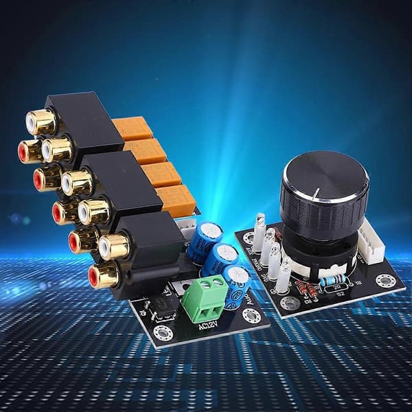 Audio Signal Valg Board 4 Vejs Audio Input Switching Input Board Vælger AC12~15V