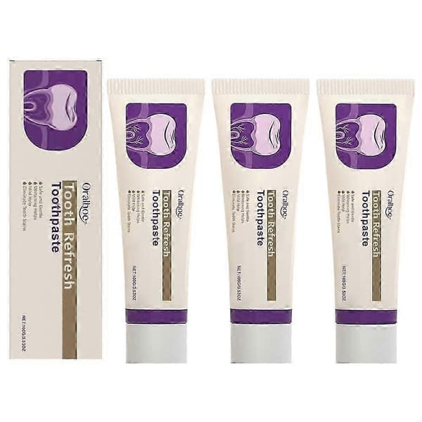 1-3X Nature Tooth Refresh Tandpasta, Hydroxyapatit Tandpasta til Følsomme Tænder 3pcs