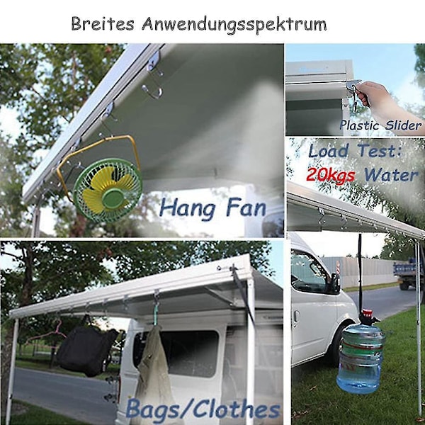 8 stk Camping Markise Kroker Rv Markise Hengere Kroker Rv Festlys Hengere for Rv Caravan Camper