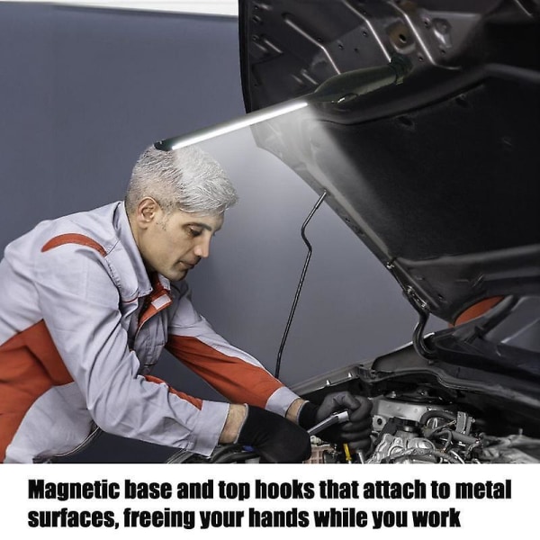 Magnetisk arbeidslys Sterk magnetisk håndholdt inspeksjonslampe Vanntett Justerbar multifunksjonell arbeidslys lommelykt for bil