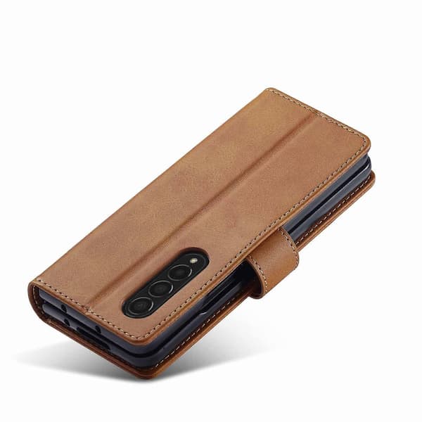 Til Samsung Galaxy Z Fold 3 Clip Flip Wallet Case PU Læder