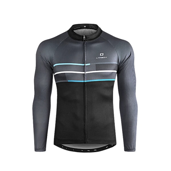 LAMEDA Cykeltröja Herrcykelskjortor Kortärmade Full Zip Mountainbiketröjor 3 bakfickor Sportkläder för damer Grey L