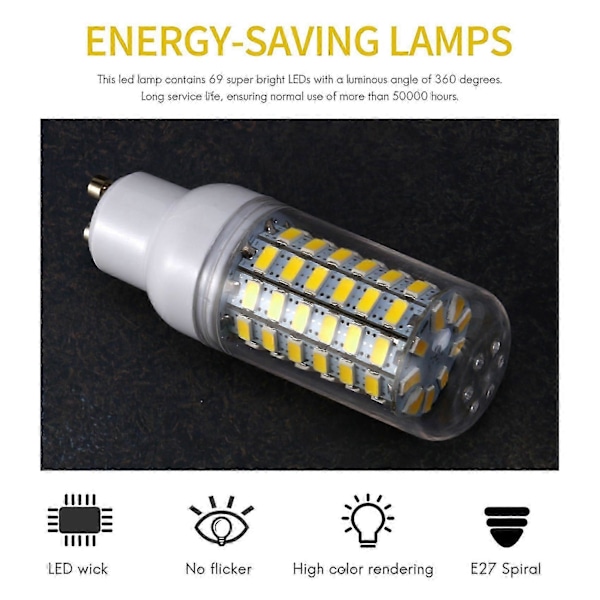 10W 5730 SMD 69 LED-lampor LED Majslampa Energibesparande 360 grader 200-240V