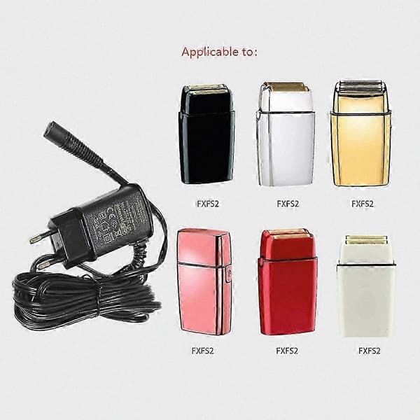 BabylissPro FX02 Shaver Opladeradapter, Bærbar EU-stik, Reservedele og Tilbehørsrenser Black